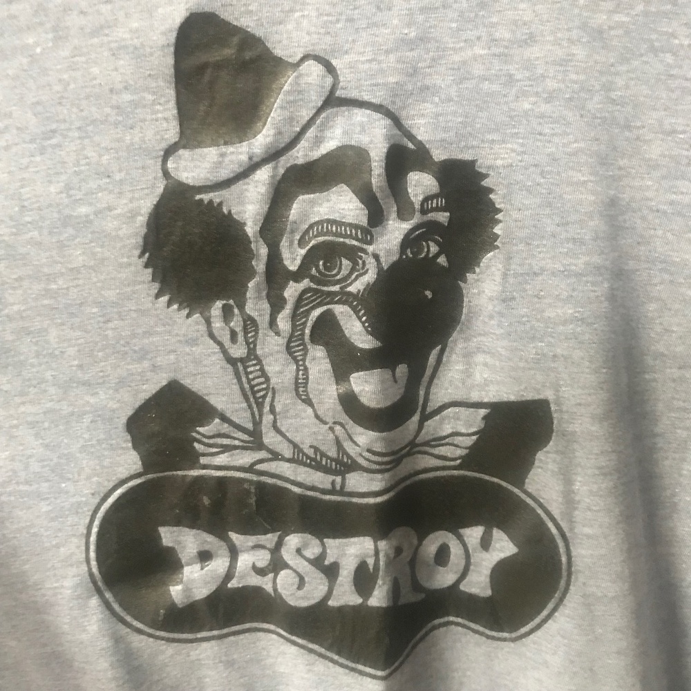 One of a Kind "Destroy" Clown Graphic T-Shirt Vintage, American Apparel Shirt